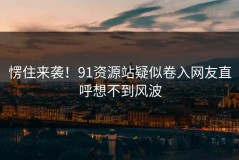 愣住来袭！91资源站疑似卷入网友直呼想不到风波