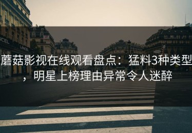 蘑菇影视在线观看盘点：猛料3种类型，明星上榜理由异常令人迷醉