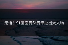 无语！91画面竟然竟牵扯出大人物