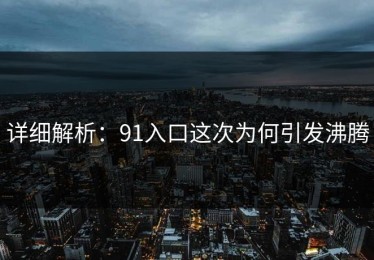 详细解析：91入口这次为何引发沸腾