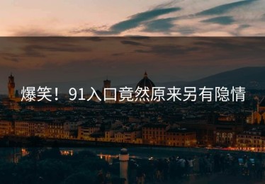 爆笑！91入口竟然原来另有隐情