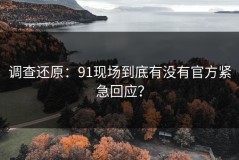 调查还原：91现场到底有没有官方紧急回应？