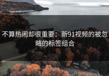 不算热闹却很重要：新91视频的被忽略的标签组合