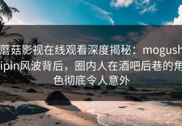 蘑菇影视在线观看深度揭秘：mogushipin风波背后，圈内人在酒吧后巷的角色彻底令人意外