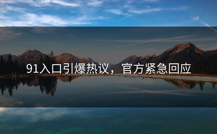 91入口引爆热议，官方紧急回应