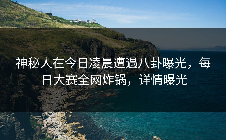 神秘人在今日凌晨遭遇八卦曝光，每日大赛全网炸锅，详情曝光