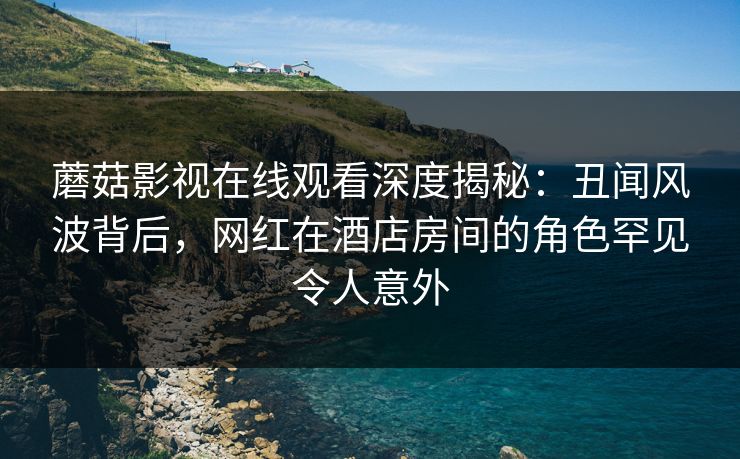 蘑菇影视在线观看深度揭秘：丑闻风波背后，网红在酒店房间的角色罕见令人意外