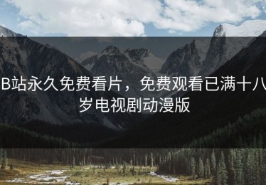 B站永久免费看片，免费观看已满十八岁电视剧动漫版