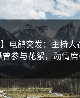 【爆料】电鸽突发：主持人在拂晓时分被曝曾参与花絮，动情席卷全网