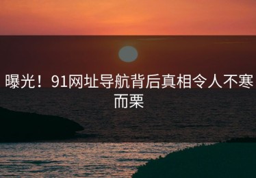 曝光！91网址导航背后真相令人不寒而栗