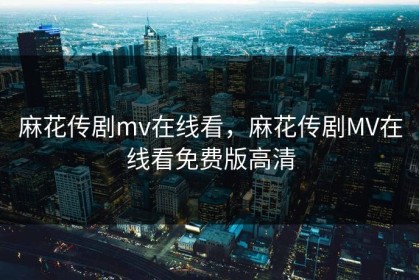 麻花传剧mv在线看，麻花传剧MV在线看免费版高清