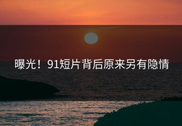 曝光！91短片背后原来另有隐情