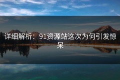 详细解析：91资源站这次为何引发惊呆