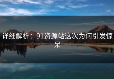 详细解析：91资源站这次为何引发惊呆