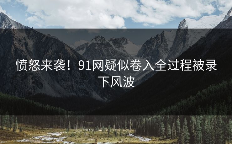 愤怒来袭！91网疑似卷入全过程被录下风波