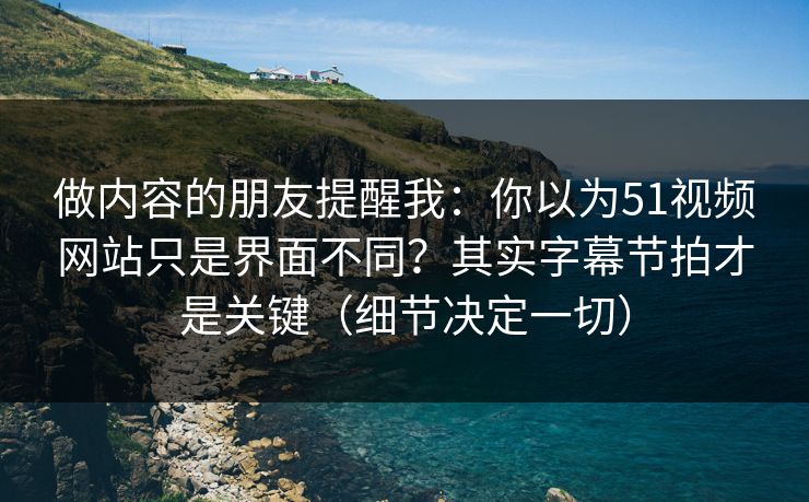做内容的朋友提醒我：你以为51视频网站只是界面不同？其实字幕节拍才是关键（细节决定一切）